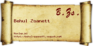 Behul Zsanett névjegykártya